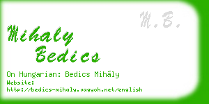 mihaly bedics business card